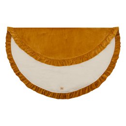 Mata Soft Velvet z Falbanką „Musztarda”