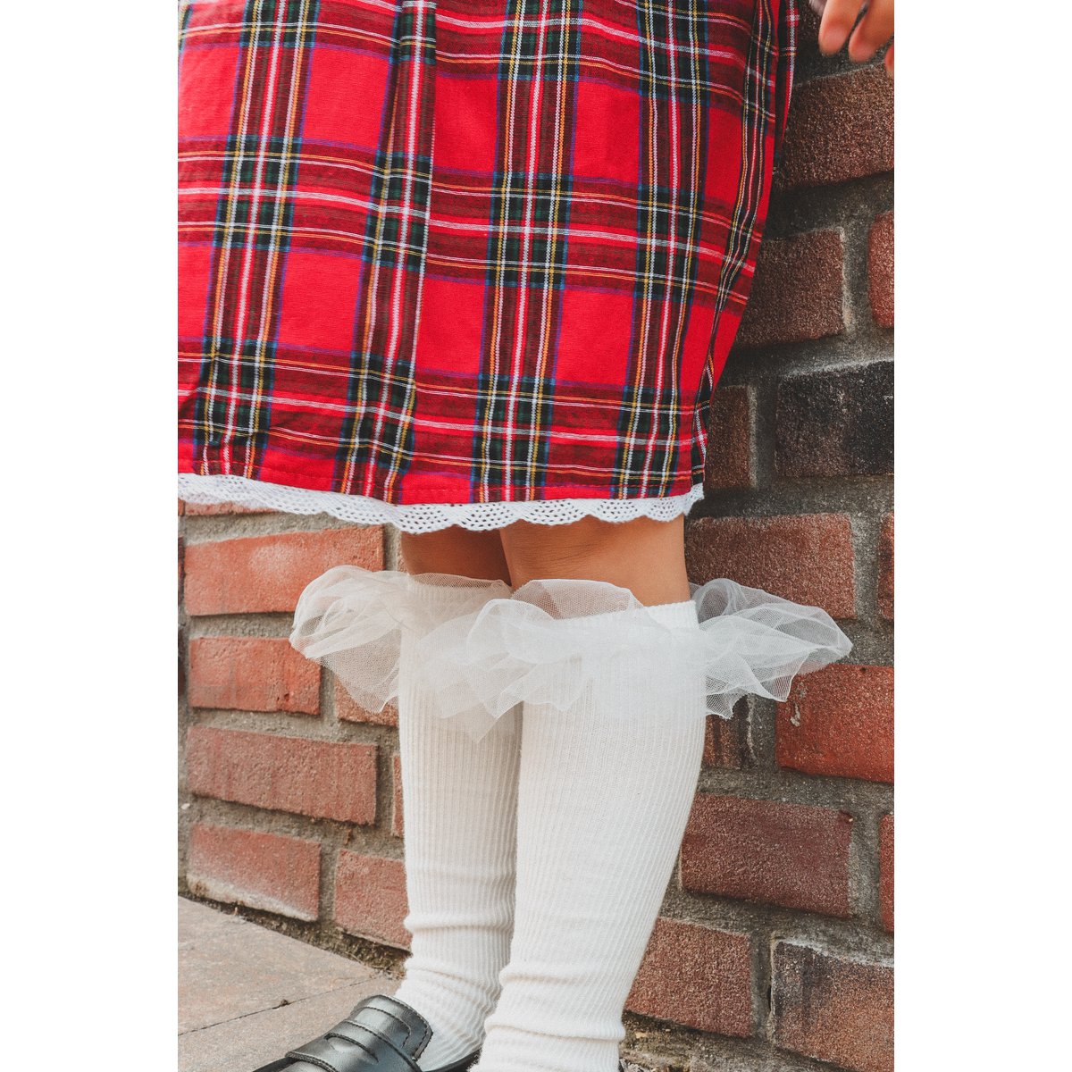 Merry Plaid Christmas Dress + Headband
