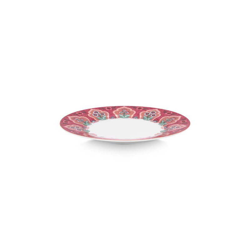 Plate Flower Festival Deco Dark Pink 21cm