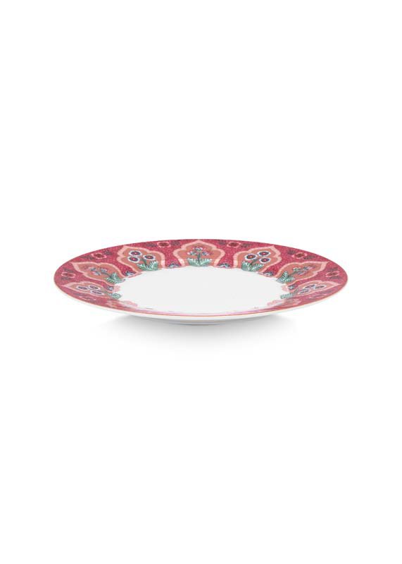 Plate Flower Festival Deco Dark Pink 21cm