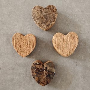 Coconut Heart 3 Cm Natural 100 pcs