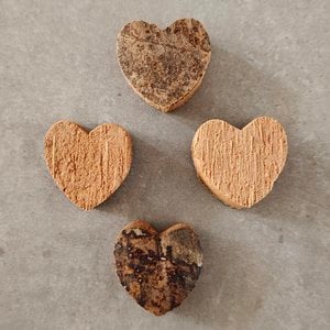 Coconut Heart 3 Cm Natural 100 pcs