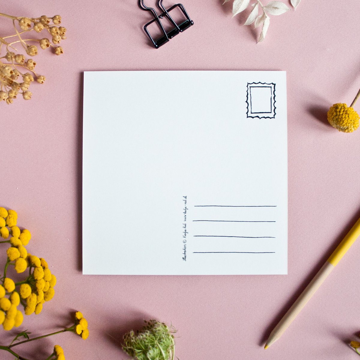 Quadratische Postkarte Star