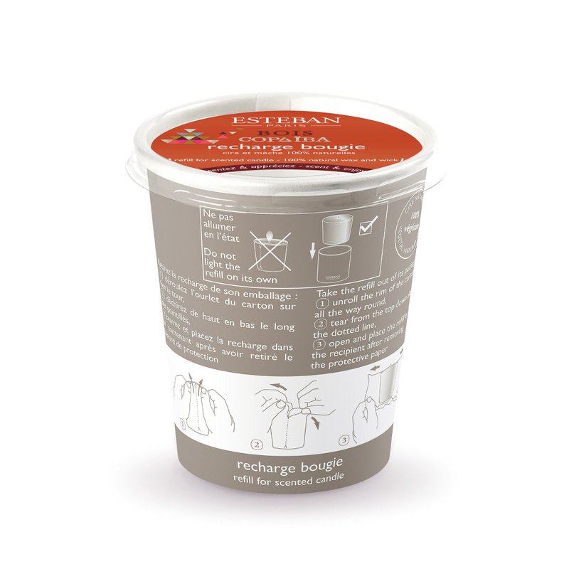 Esteban Bois Copaïba Duftkerze Nachfüllung 170gr