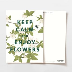 Postcard 'keep calm' with cherry blossoms