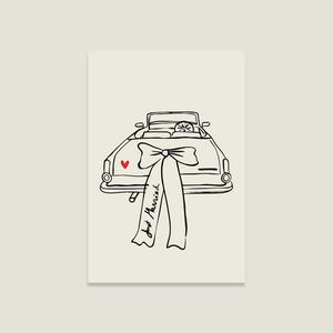 Postkarte 'Just married'