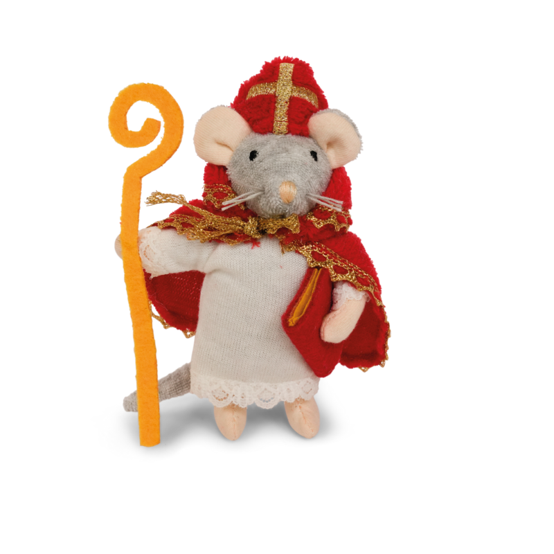 Przytulanka Myszka Sinterklaas (12 cm) - Domek Myszki
