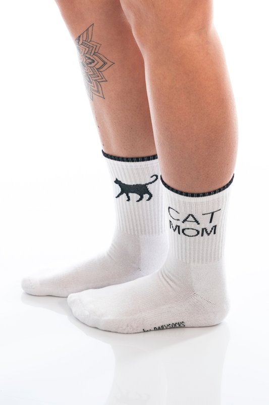 CAT MOM 2.0 - hvid/sort