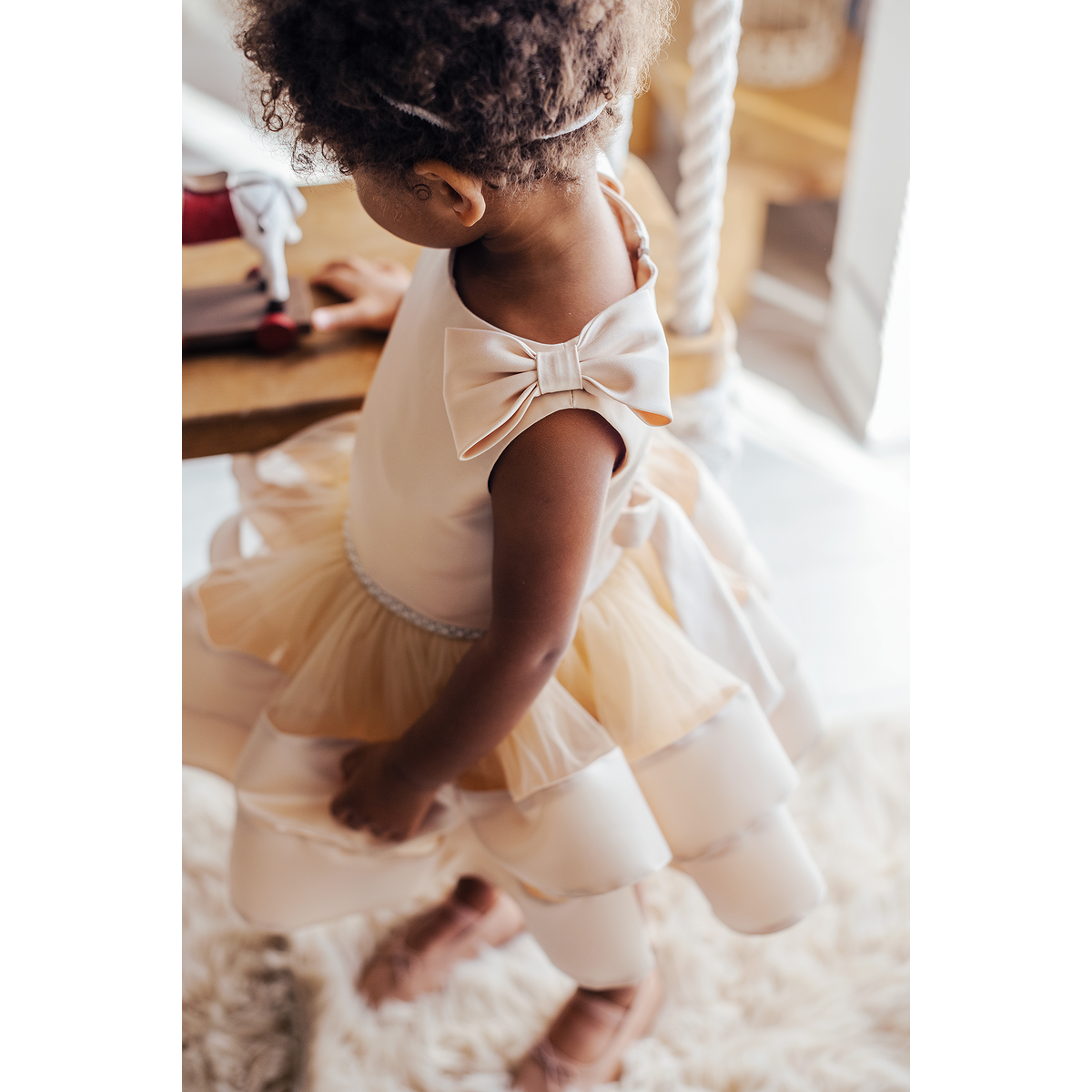 Ella elegant gold dress for girls