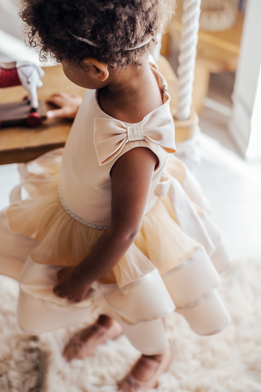 Ella elegant gold dress for girls