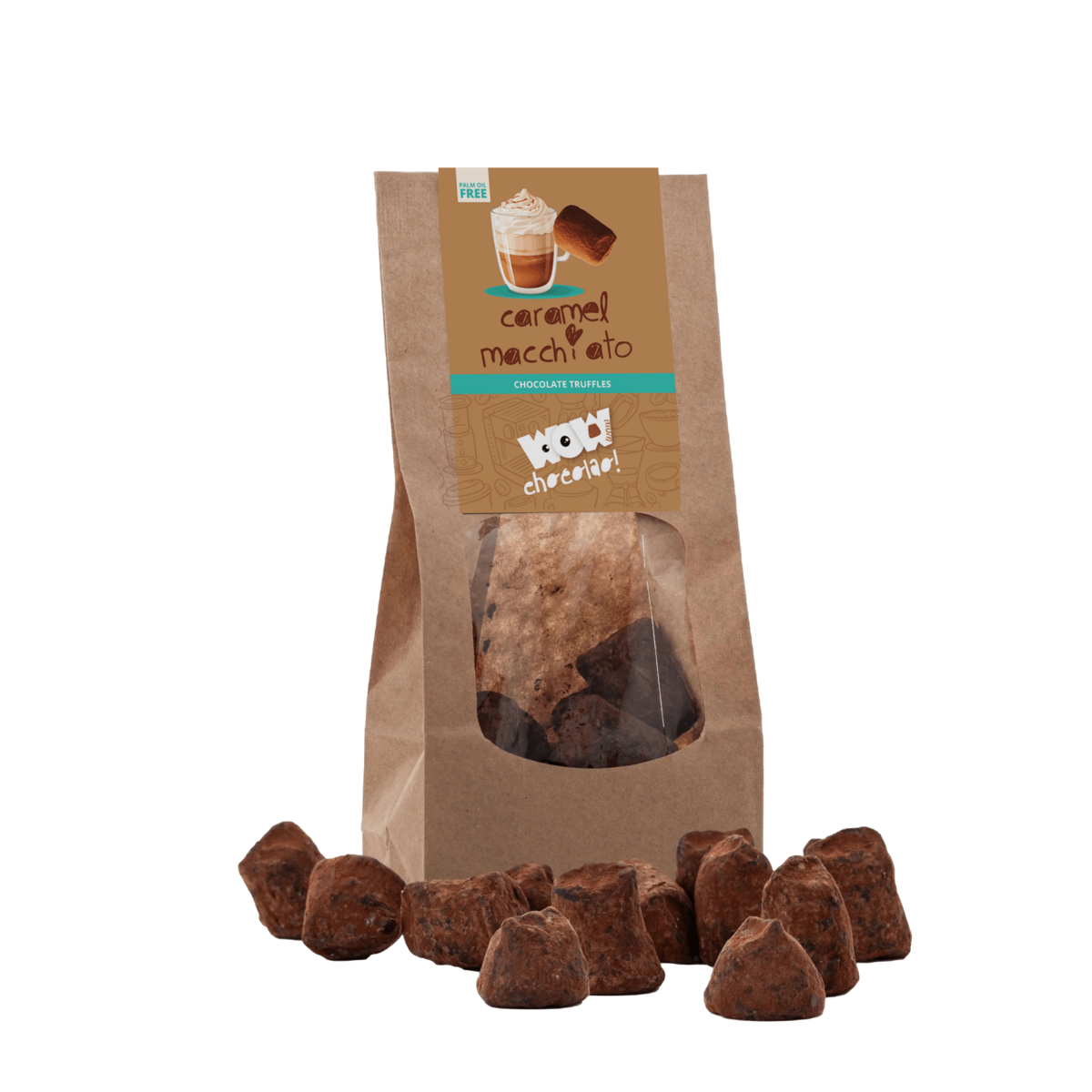 Caramel Macchiato Chocolate Truffles - Bionedbrydelig taske 130 g