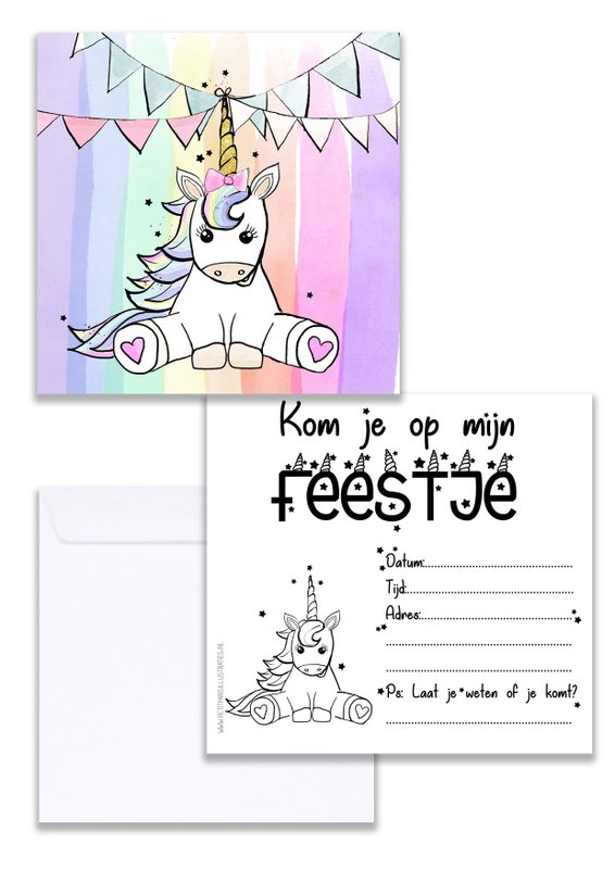Invitation to a unicorn children's party