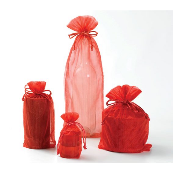 S Chiffon Verpackungsbeutel zilver, 8x14cm