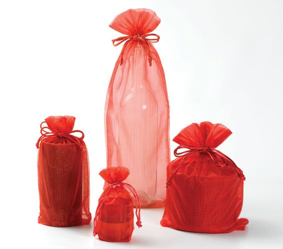 S Chiffon Verpackungsbeutel zilver, 8x14cm