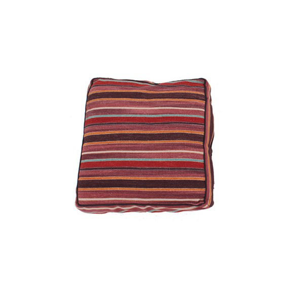 Hazan Kelim Cushion Stripes Purple Turquoise  90 x 90 cm