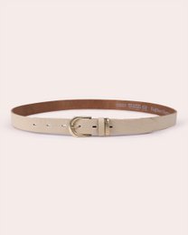 SOL | Cintura in pelle effetto coccodrillo con elegante fibbia dorata