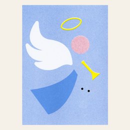 Risographie Postcard-chaos Angel-Din A6
