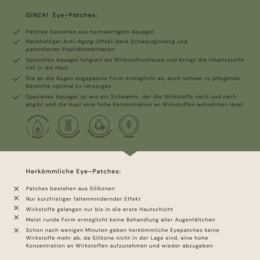 Sorte hydrogel øjenplastre med ginseng