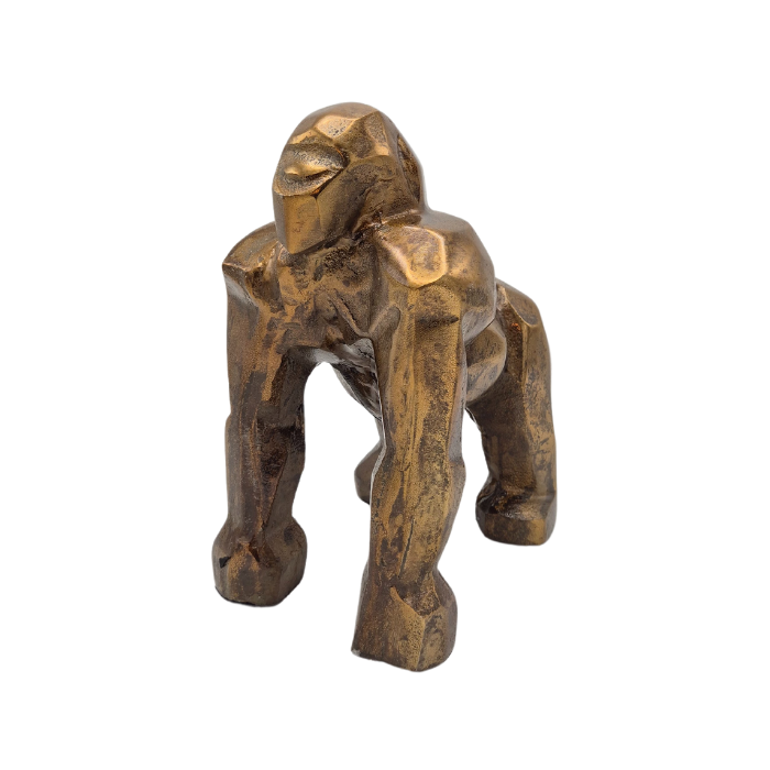 Deco. Gorilla - Antique Brass Shiny