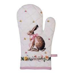 Ofenhandschuh 18x30 cm Beige Baumwolle