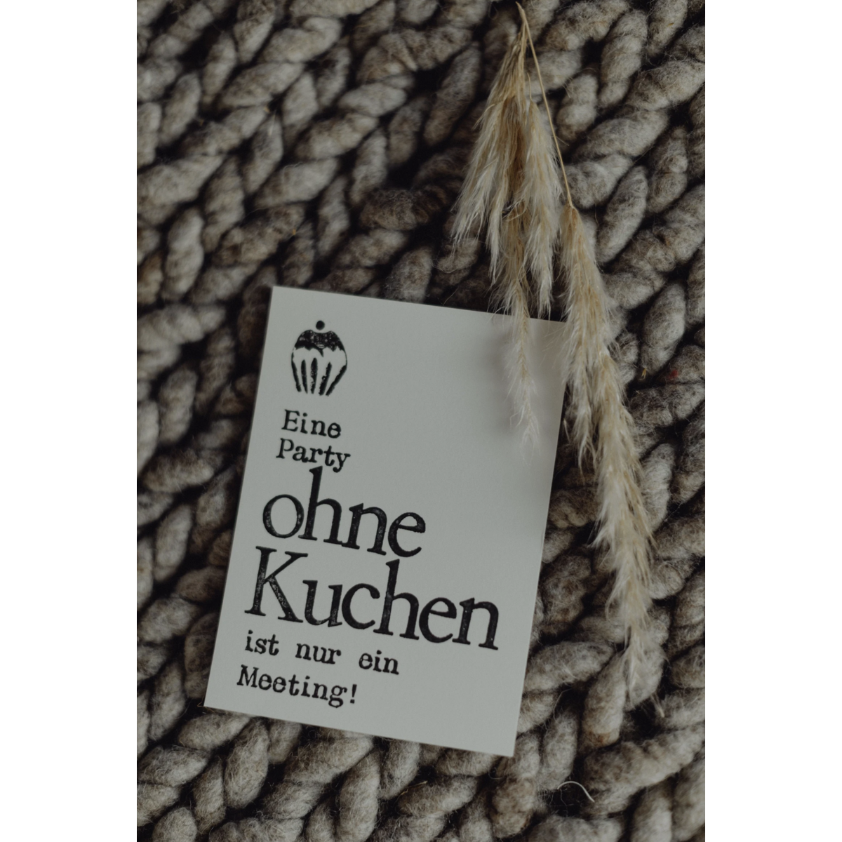 Stemplet postkort "Party ohne Kuchen"