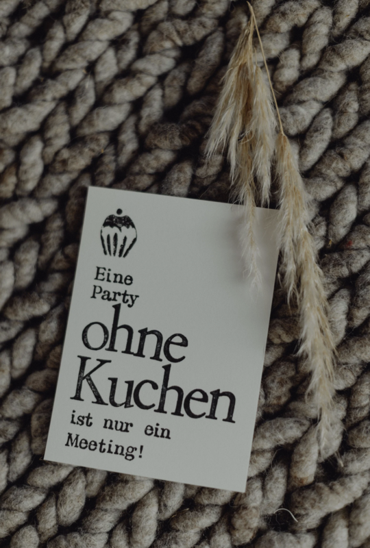 Pocztówka stemplowana "Party ohne Kuchen"