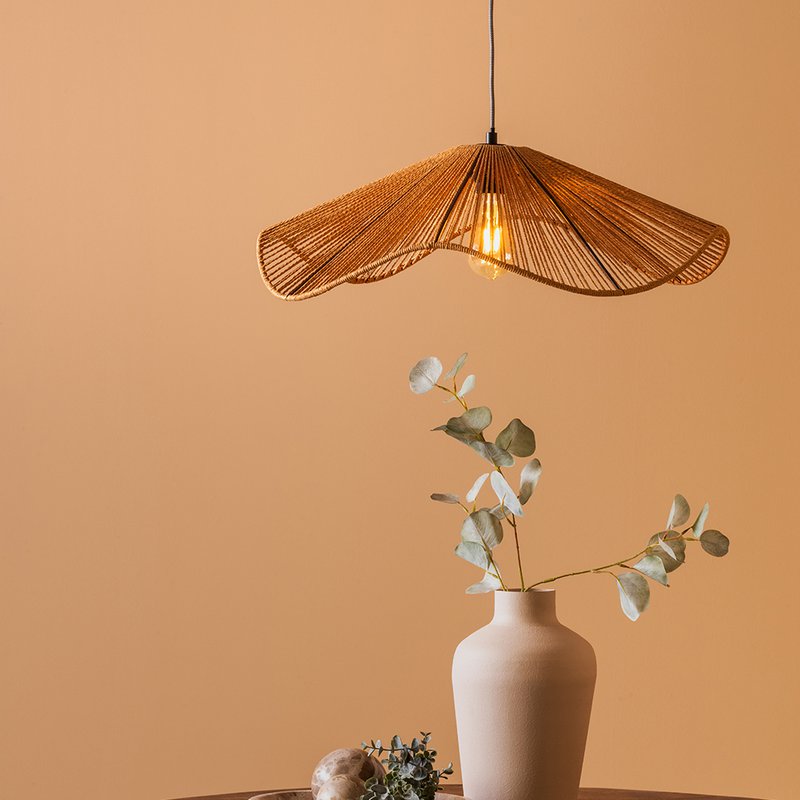 Lampada a sospensione Fedora, Naturale