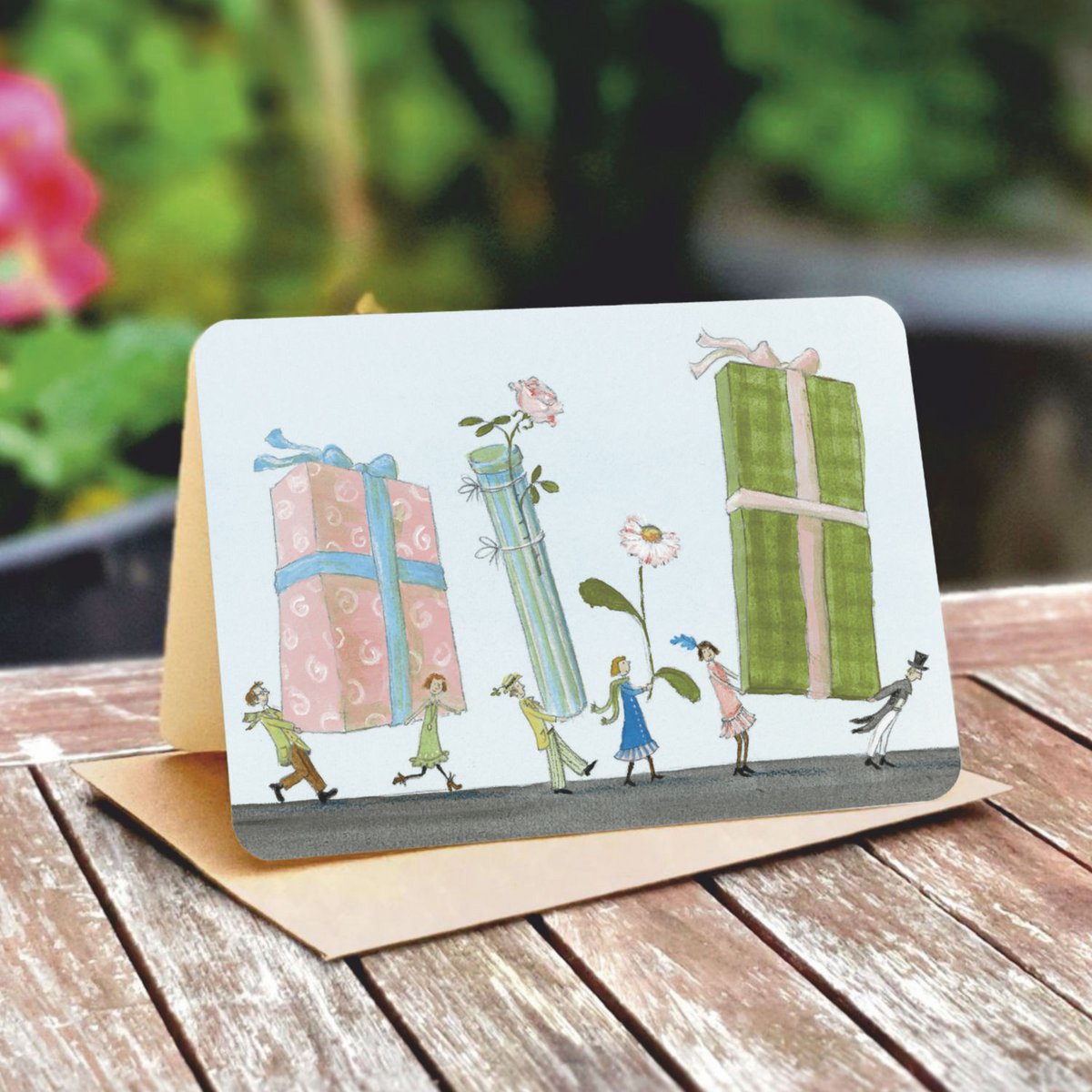 Natural paper double card 5132