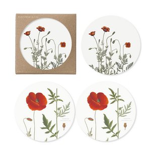 2-ZIJDIGE ONDERZETTERS - POPPY - 4 PACK - made in Europe