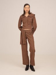 District bruine denim broek