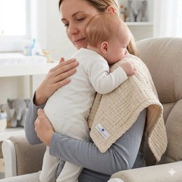 Ivory 4 in 1 Muslin Baby Blanket