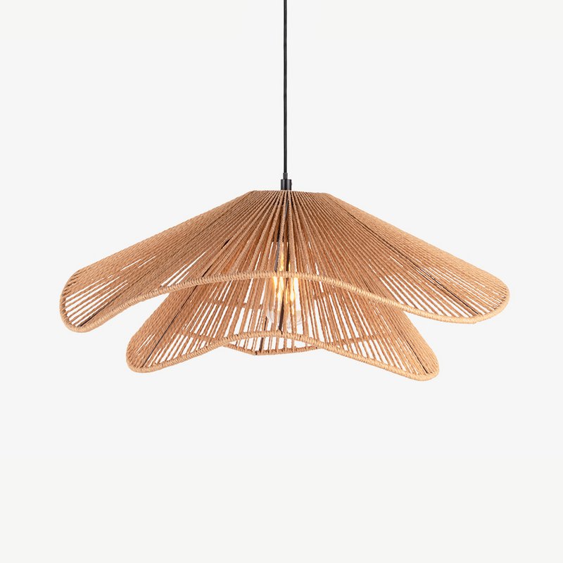Lampe à suspension superposée Fedora, naturel