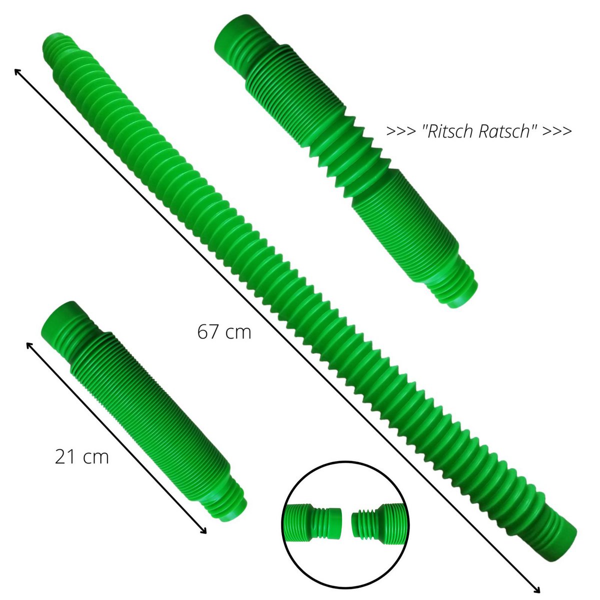 Flexi Tubes, 3er Set Stretchrohre, Ø 4,5 cm