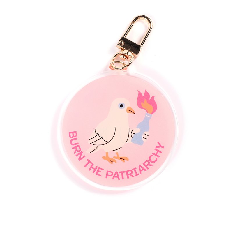 Verbrand het patriarchaat - acryl sleutelhanger