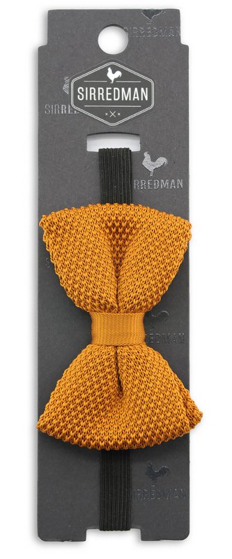 Sir Redman knitted kids bow tie cognac