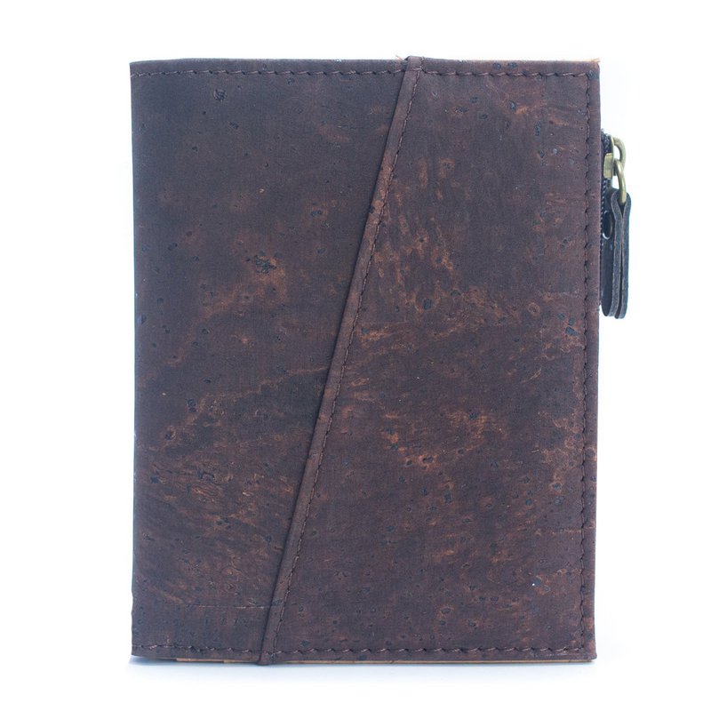 Klassisk brun kork bifold pung- BAG-2072