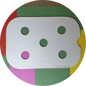 Trofast insert Ikea Flisat tafel. Gaten