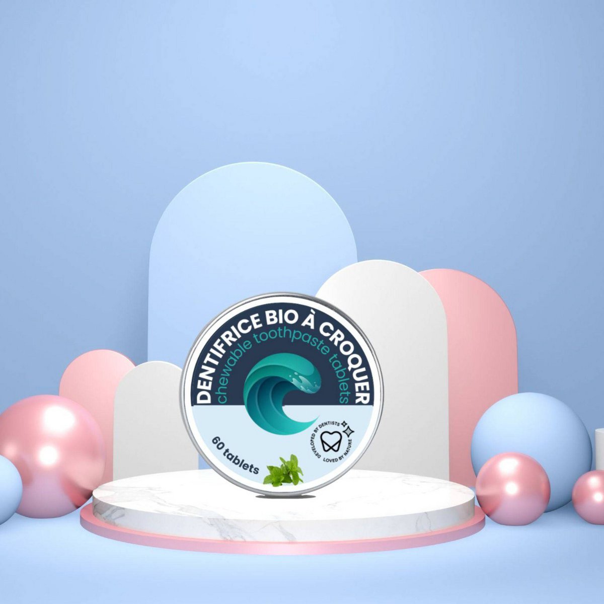 Dentifricio solido in compresse masticabili - Gusto Menta