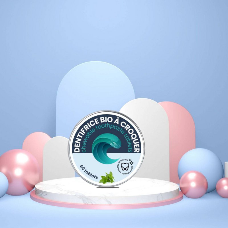 Solid toothpaste in chewable tablets - Mint flavor