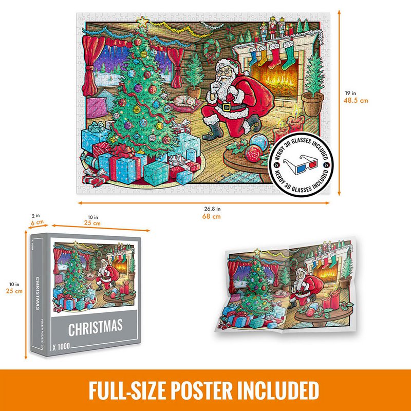 Christmas 3D Jigsaw Puzzle (1000 pieces)