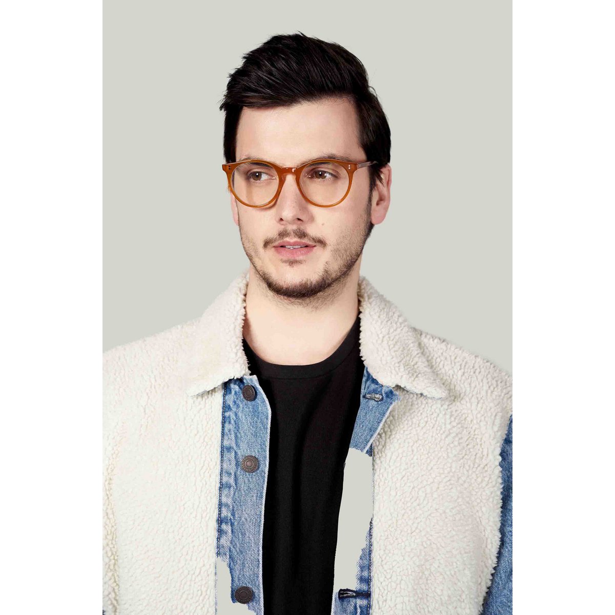 Blue light blocking glasses, Cat model, acetate frame, Sunrise color