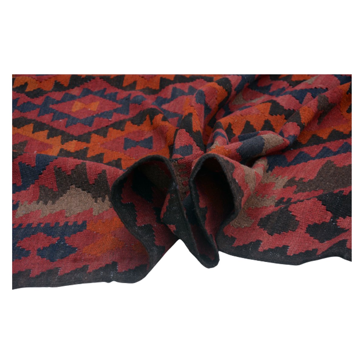 Brązowy dywan ręcznie robiony w stylu vintage