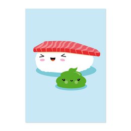Zestaw obrazków w formacie A4 z 5 motywami kawaii dla dzieci