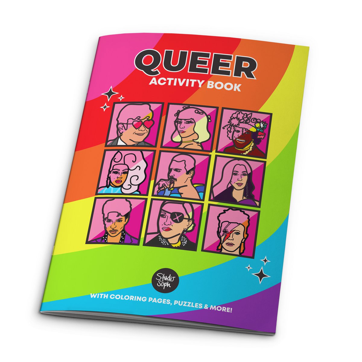 Libro para colorear de actividades LGBTQ+ queer
