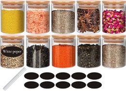 Pots de conservation en verre – Lot de 10 – Capacité 280 ml