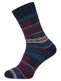 2 Paar 45% Wollsocken Hyggeliges Norweger Design