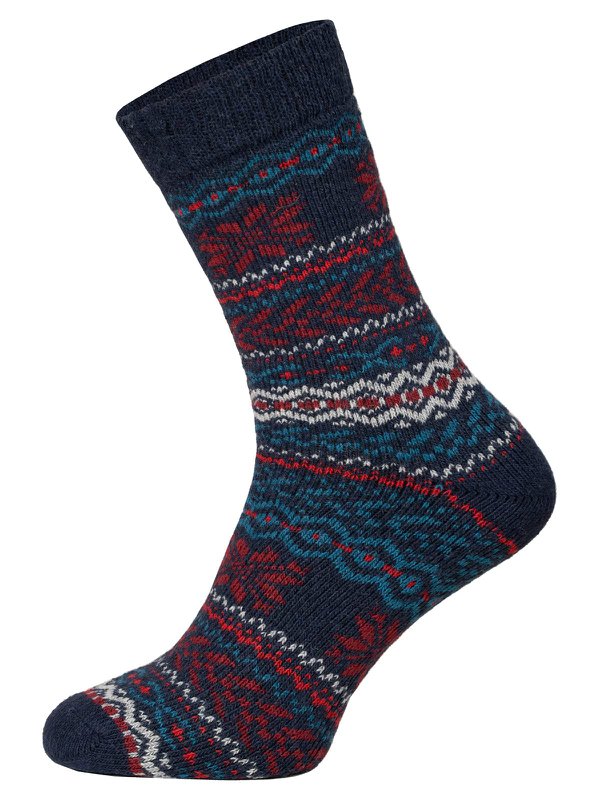 2 Paar 45% Wollsocken Hyggeliges Norweger Design