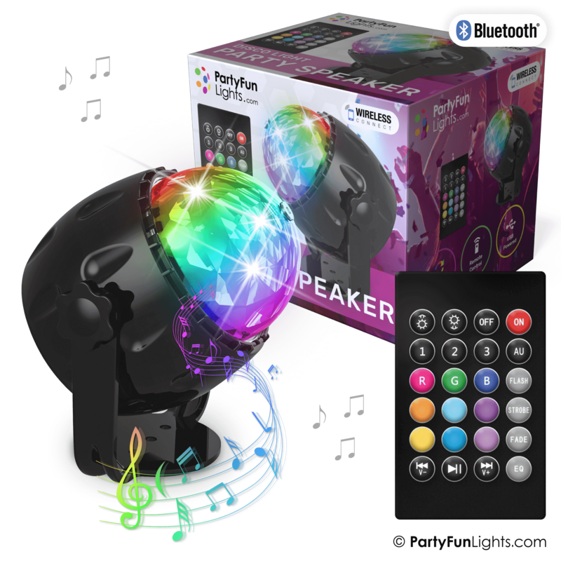 Disco lamp - Party Speaker - with remote control - LED - Bluetooth - USB