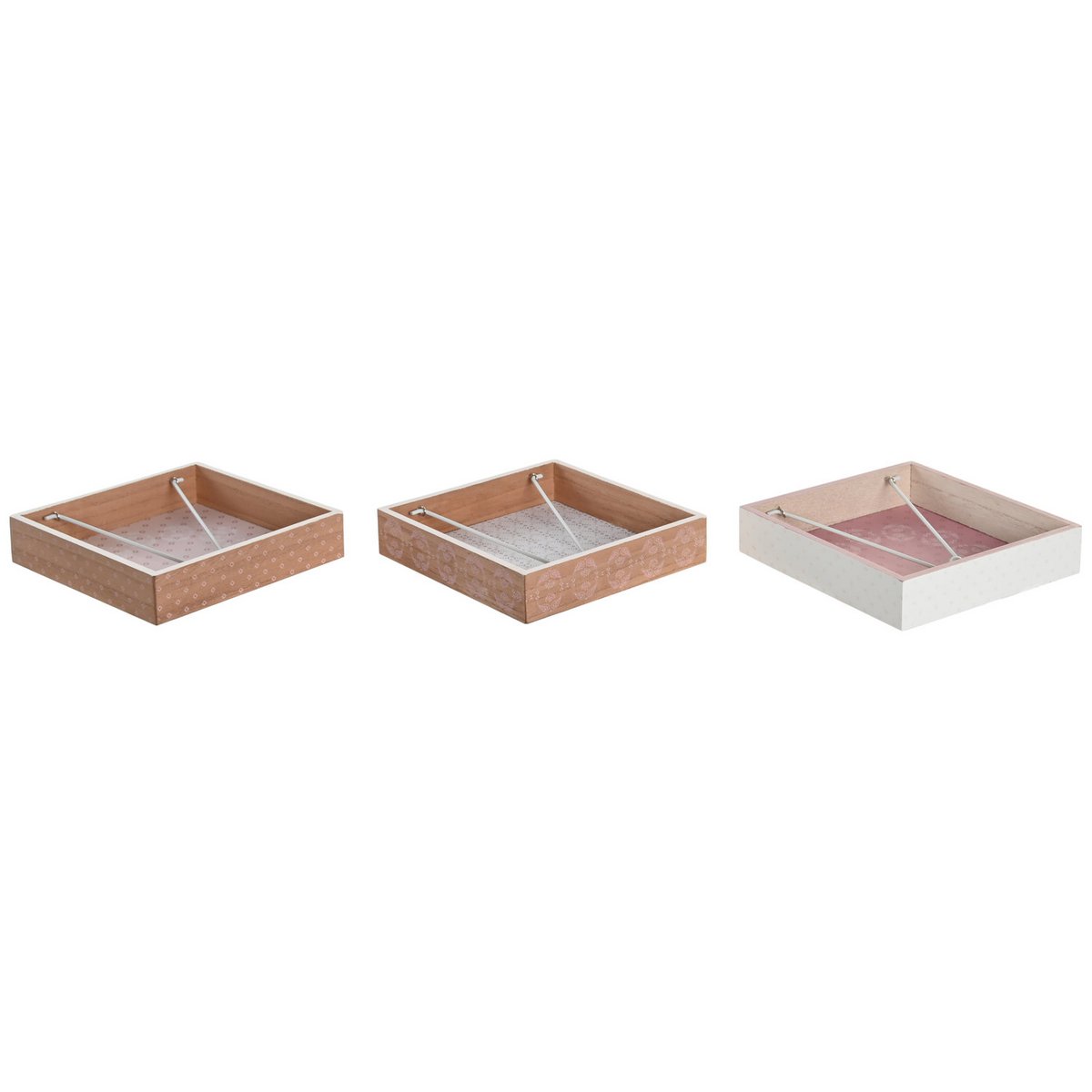 SERVILLETERO MDF METALL 18X18X4 3 SURT. PC204220