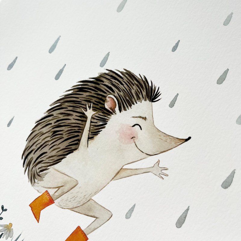 Art Print - Hedgehog | Dancing in the rain